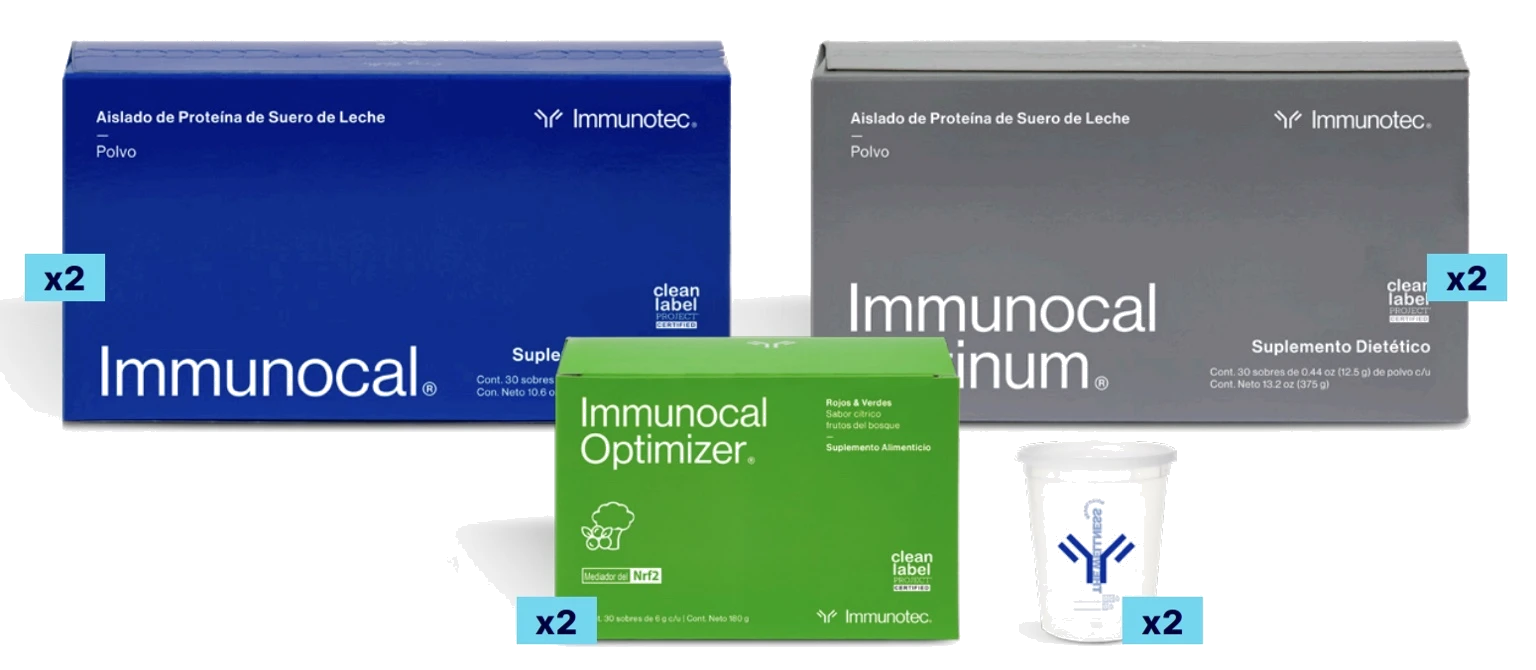 Paquete Consultor Immunocal, incluye Optimizer y vasos